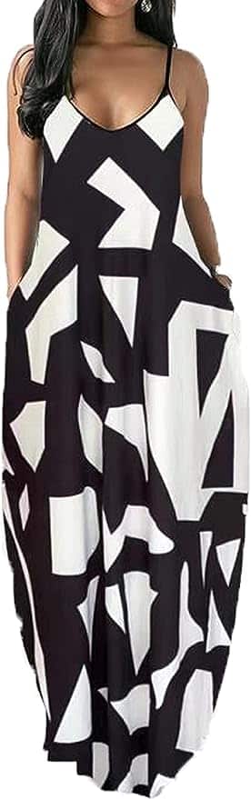 Black and White Maxi Dress