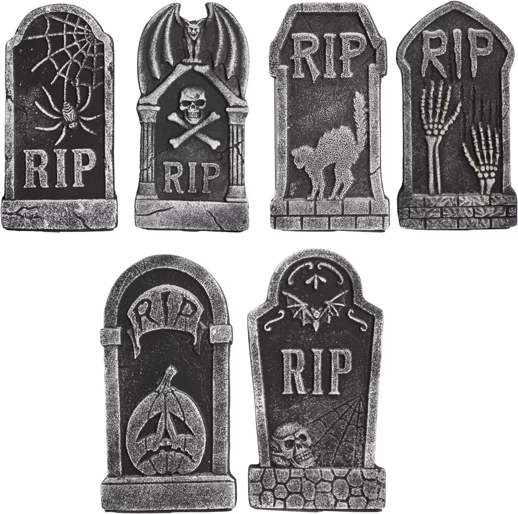 These tombstones make a great display at your home. 