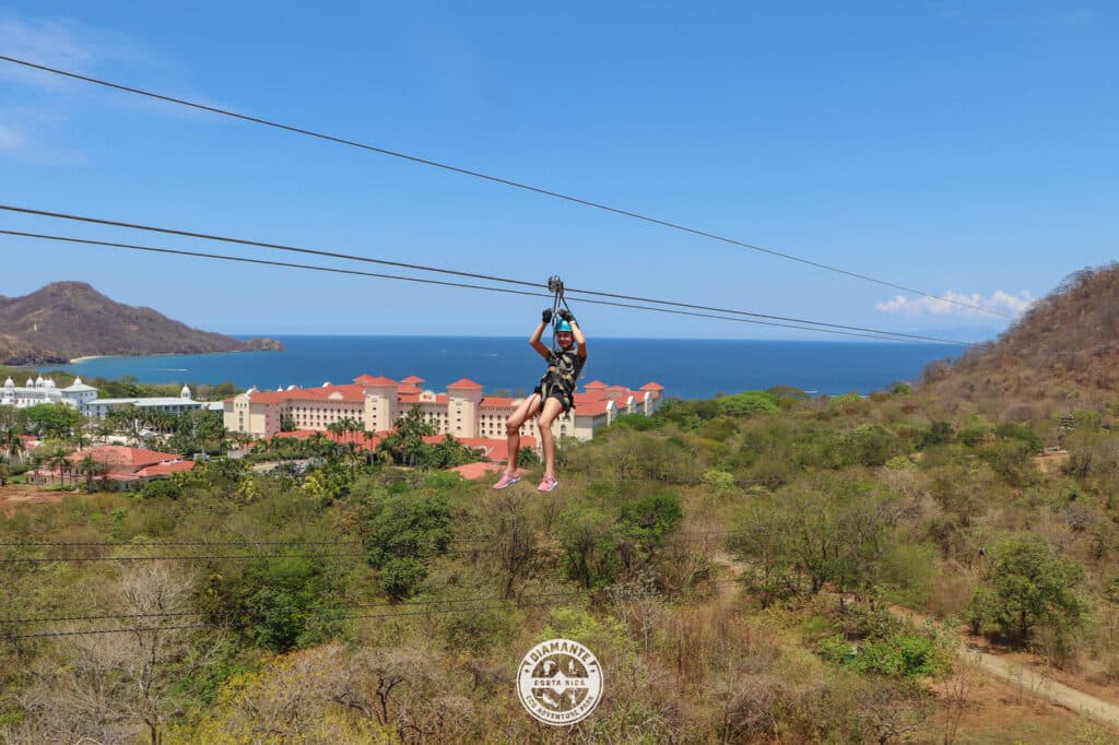 Zip-lining is one thing my kids love doing on a Guanacaste itinerary with family.