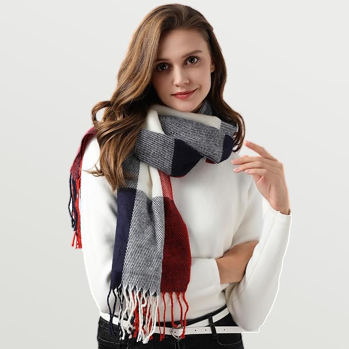 A scarf is the best winter fashion essentials and women's outerwear.