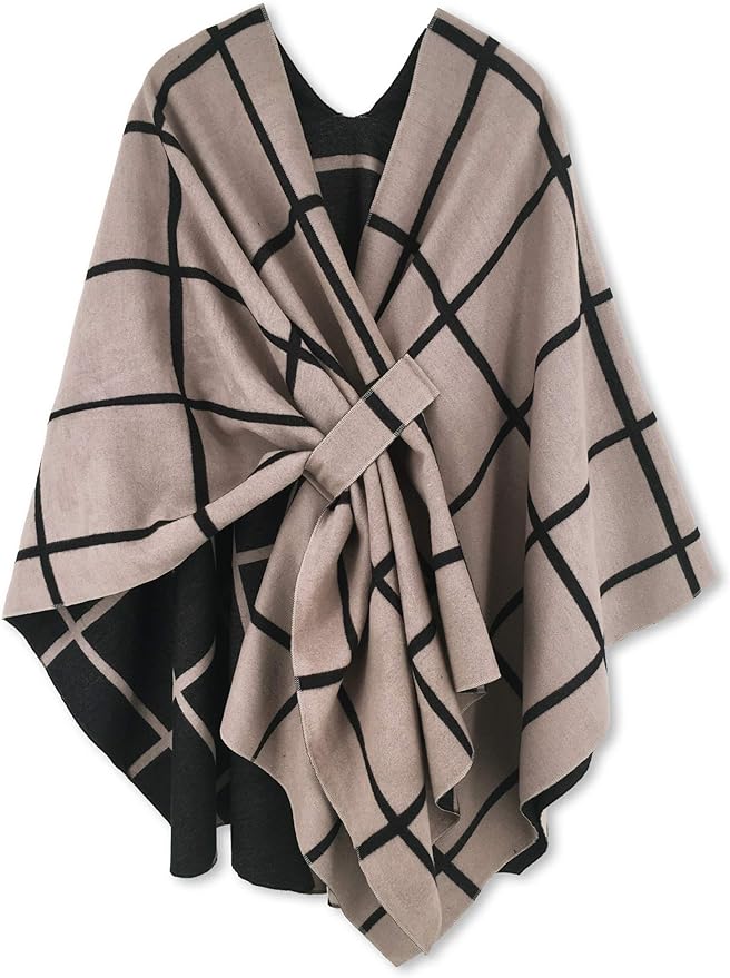 Outerwear for women - stylish wrap shawl -  Looks great with stylish winter boots.