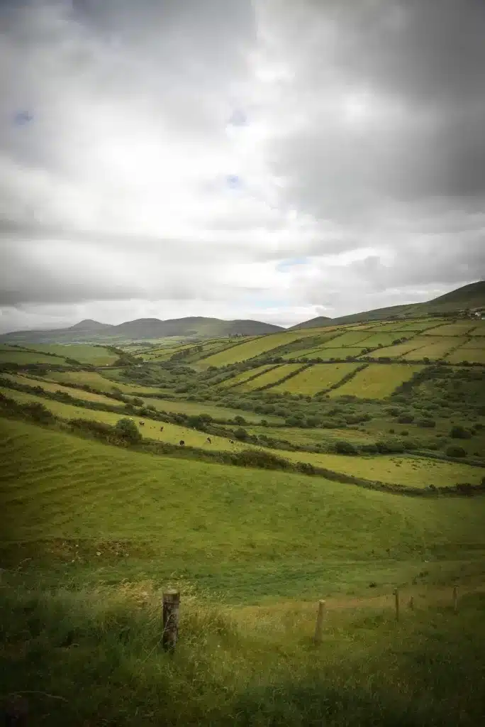 The shades of green in the landscapes of Ireland are captured with my camera, which is charged by the power adapter I brought along.  