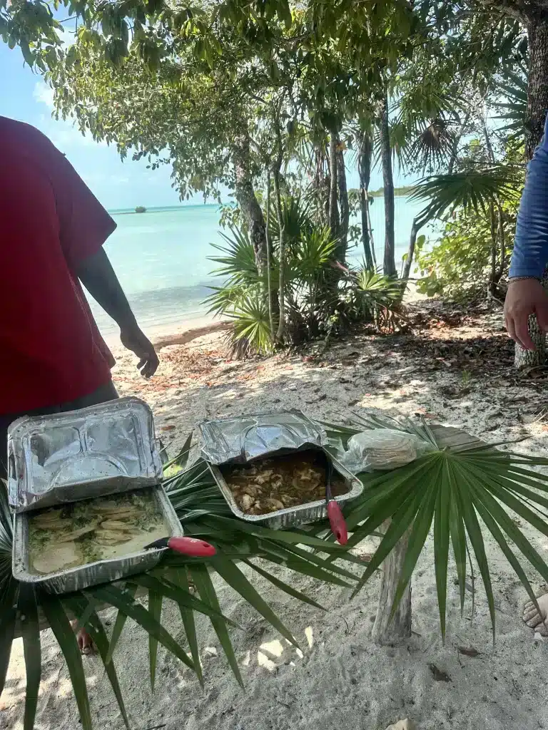 A snorkeling and fishing excursion is one of the fun things to do while on Caye Caulker or San Pedro. The meal we were served was fantastic