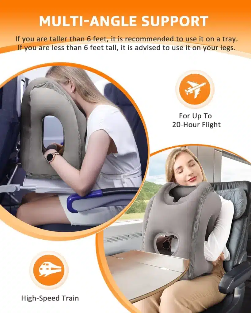 A ergonomic neck pillow is a great packing hack for ultimate comfort on long plane rides. 