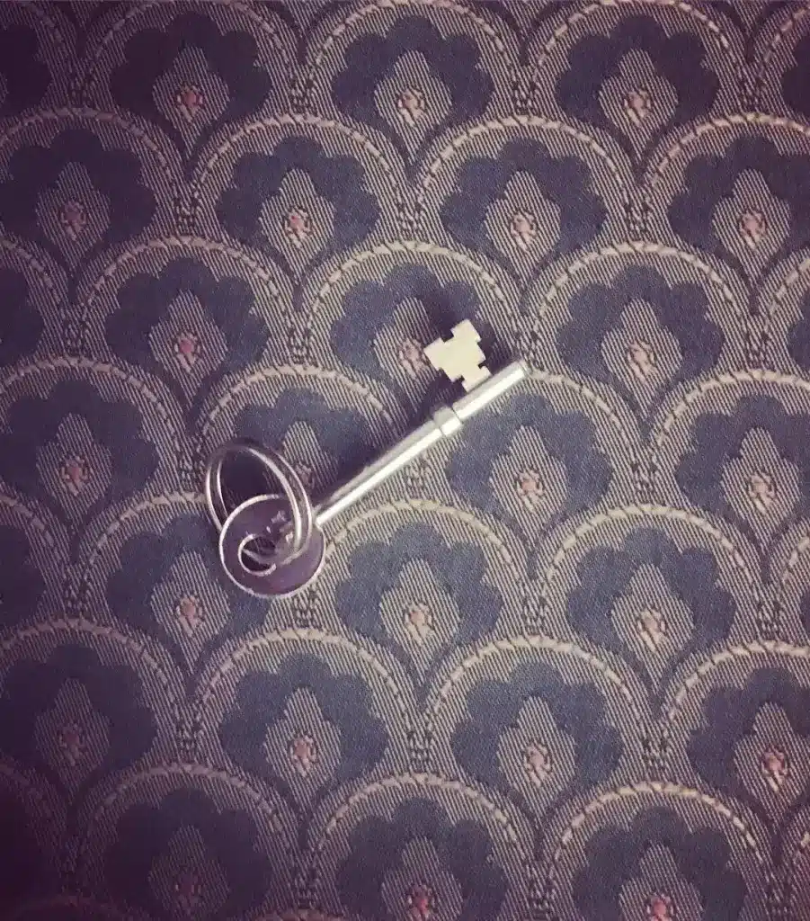 The key to our room at this castle hotel in Ireland.