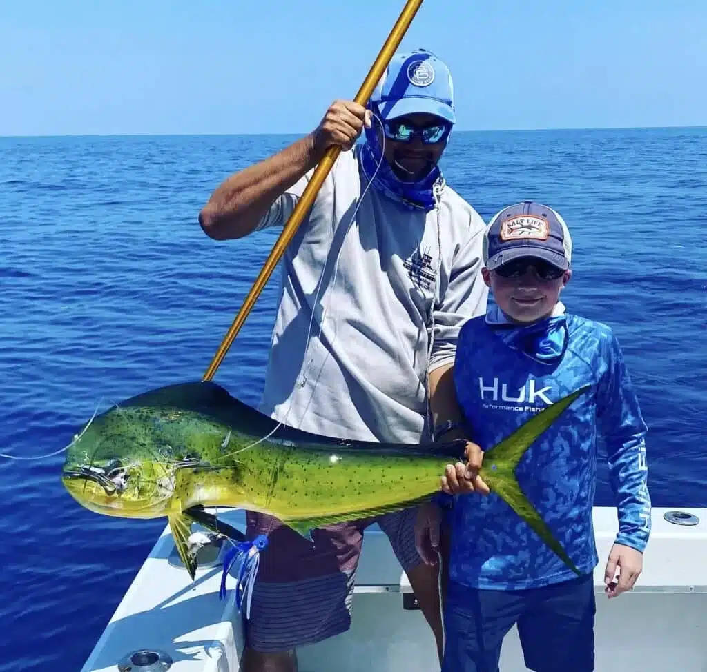 Catching Mahi Mahi in Costa Rica off one of the best beaches, Tamarindo. 