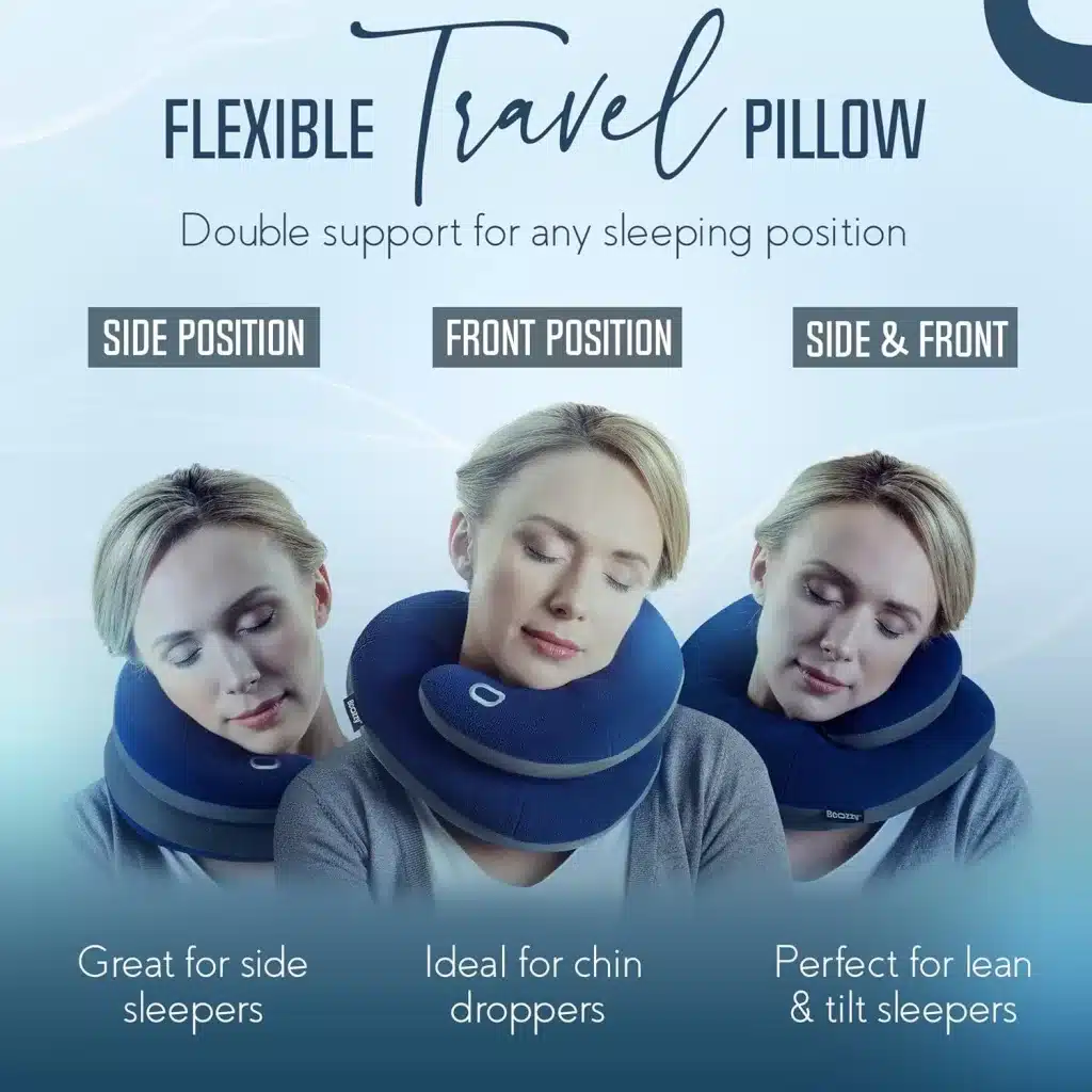 A flexible travel pillow is a great packing hack for ultimate comfort on long plane rides. 