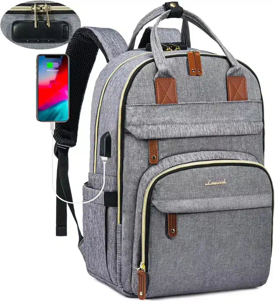 My favorite travel backpack for ease and organization to hold essentials for women.