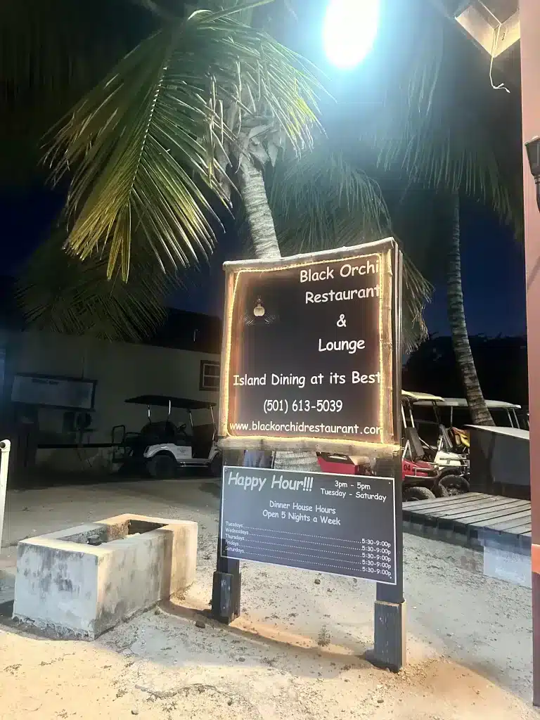 The Black Orchid Restaurant on Ambergris Caye.