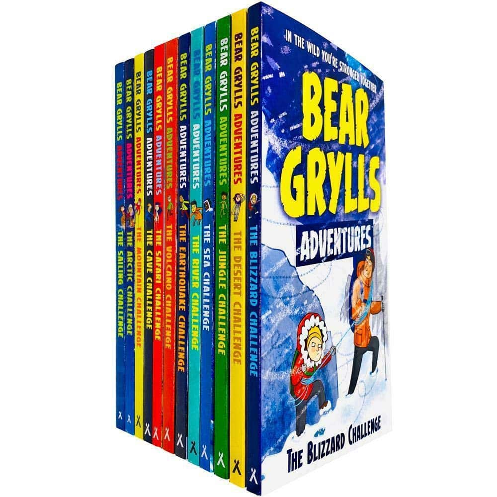 Bear Grylls books for outdoors and survival.