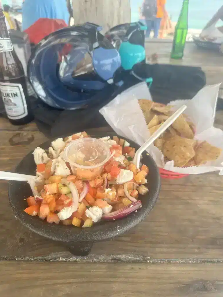 We had fresh ceviche everyday.