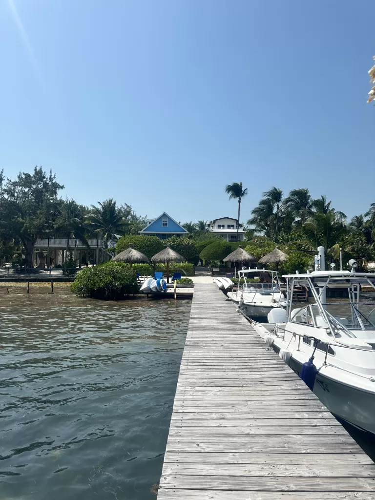 We loved the dock at Palmetto Beach, which was shared with guests at Weezie's. 