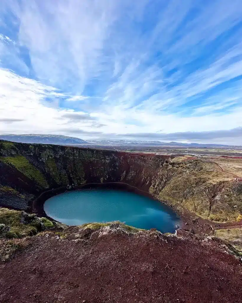 The Kerid Crater can be found on the Golden Circle Iceland route map.