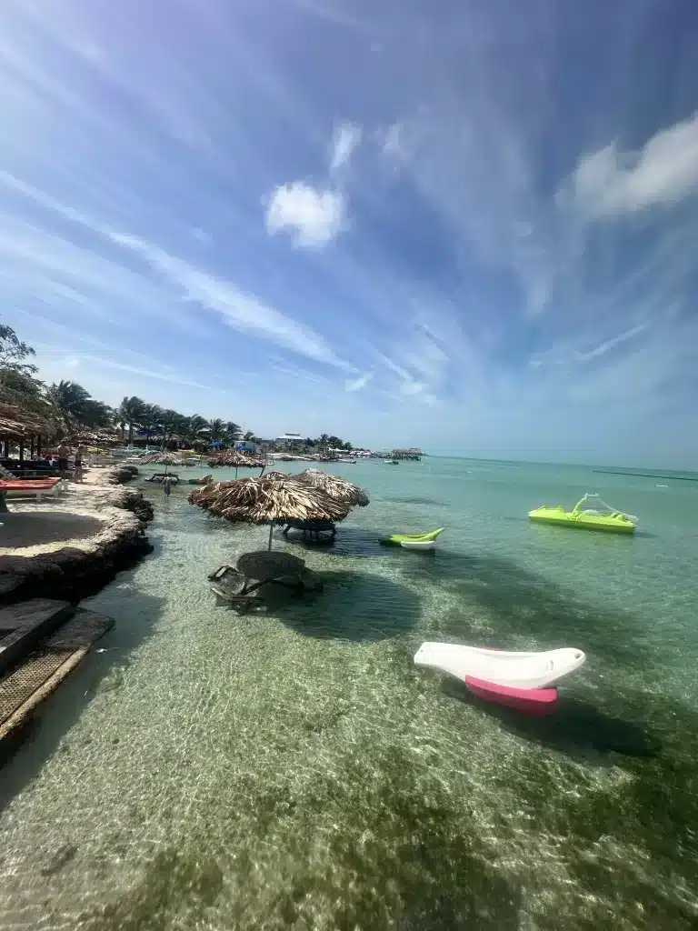 Secret Beach has beautiful turquoise water.