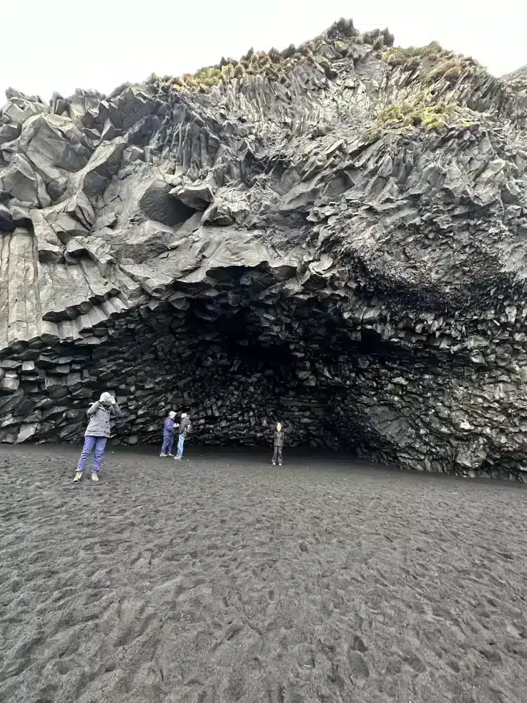 The basalt columns of Reynisfjara Black Sand Beach.