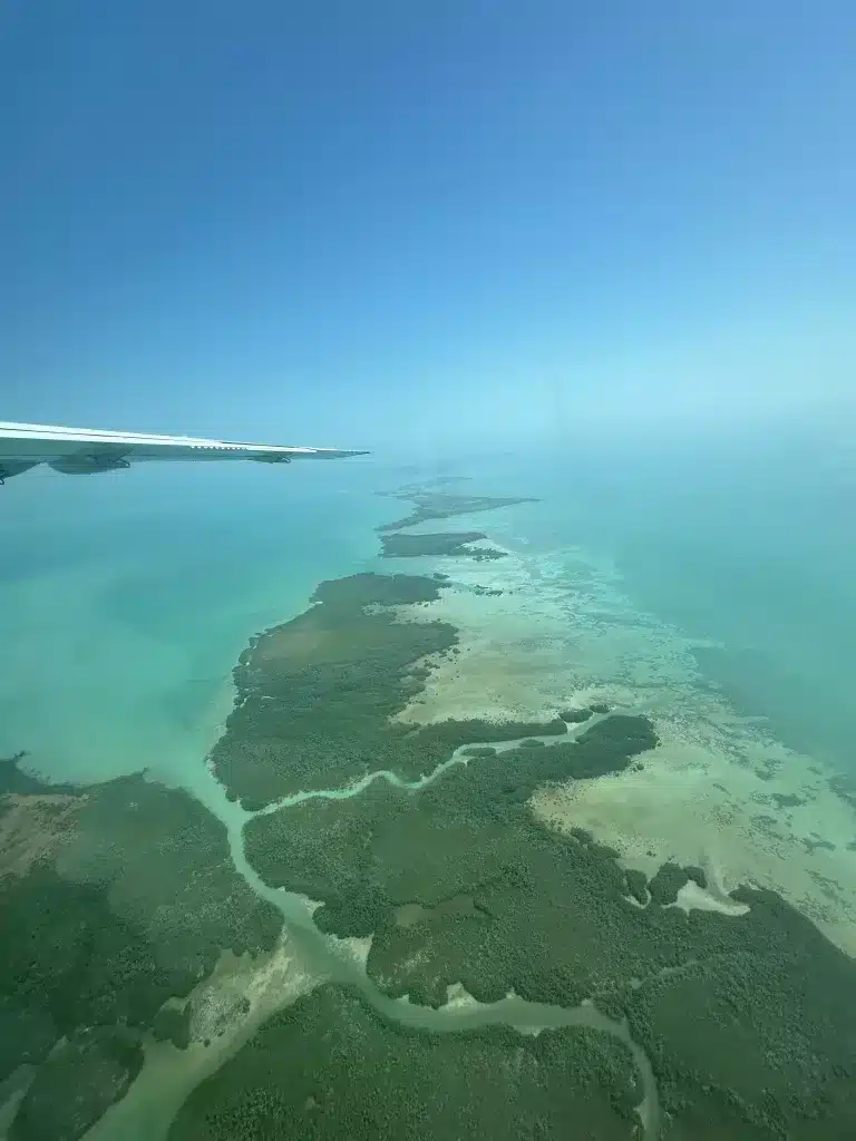 A view from the island hopper.