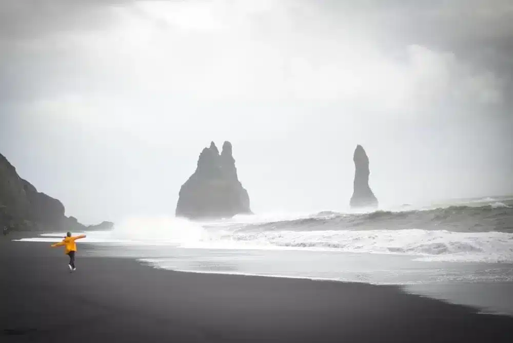 A fall day in Iceland at Black Sand Beach which is a highlight on any itinerary. 