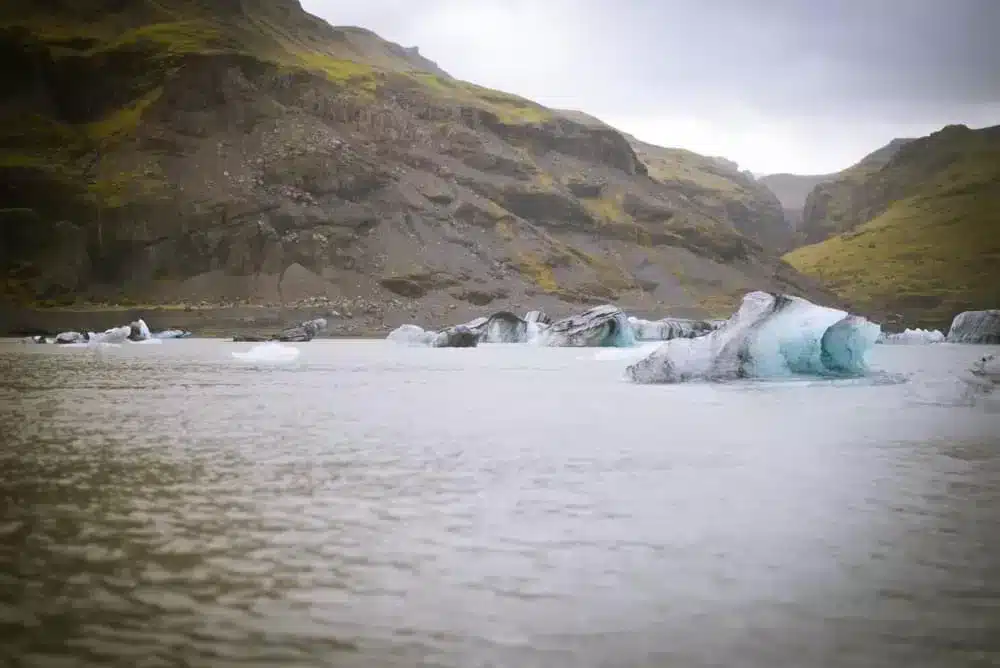 South Coast Iceland glacier, Solheimajokull, which can be found on the map above. 