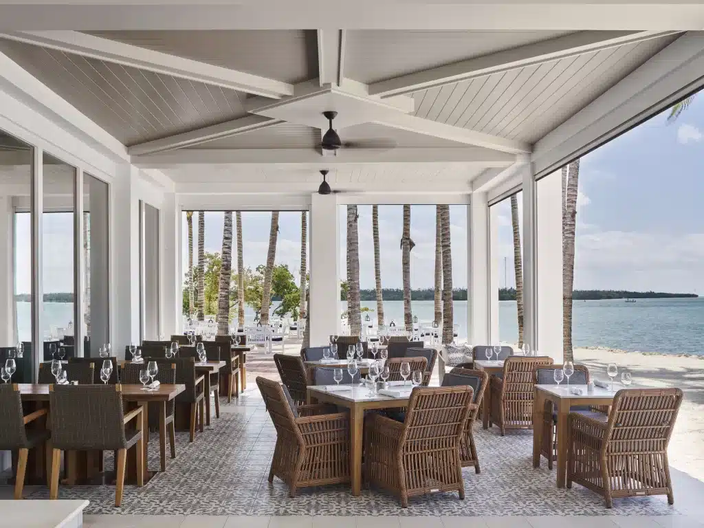 Dining at the best hotel and resort on Marathon in the Florida Keys, a little over an hour from Key West.