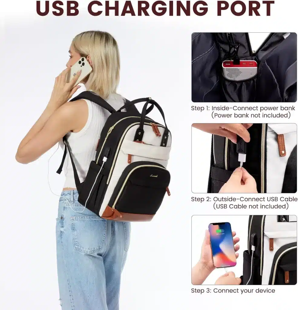 The best travel backpack has a USB charging port.