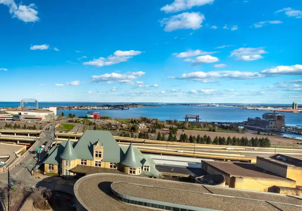 Holiday Inn has great views of the harbor in Duluth.