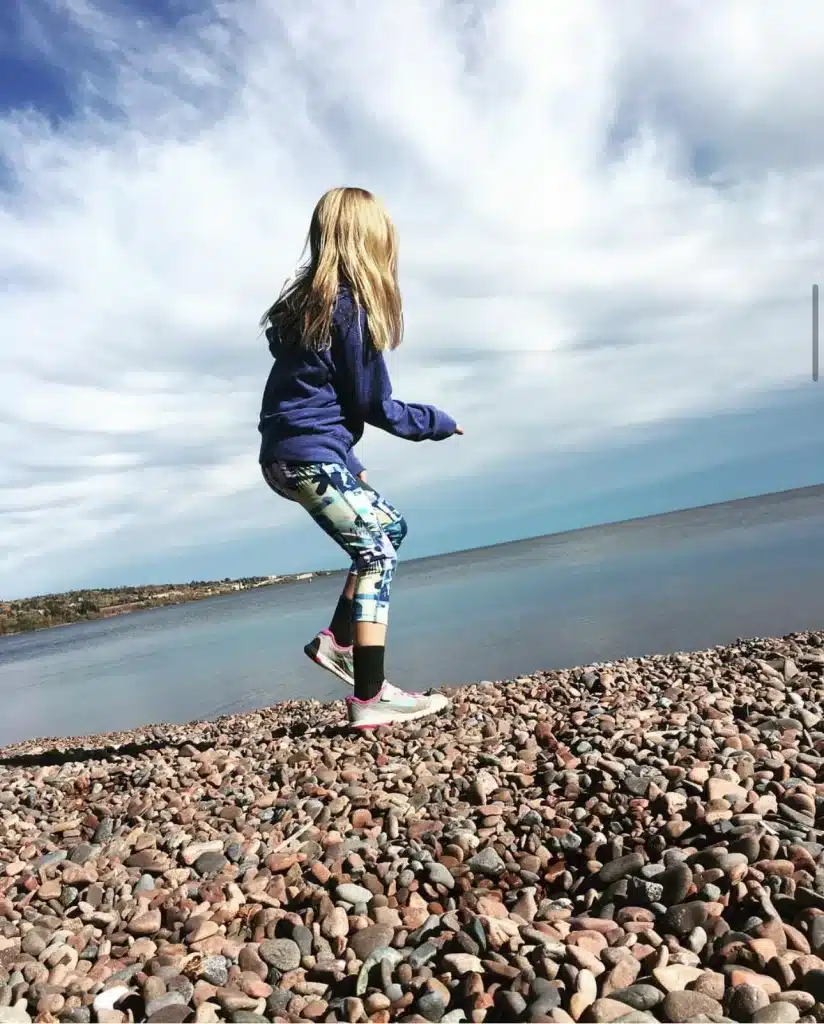 Skipping rocks is one of Duluth, MN free activities for families and fun for kids. 