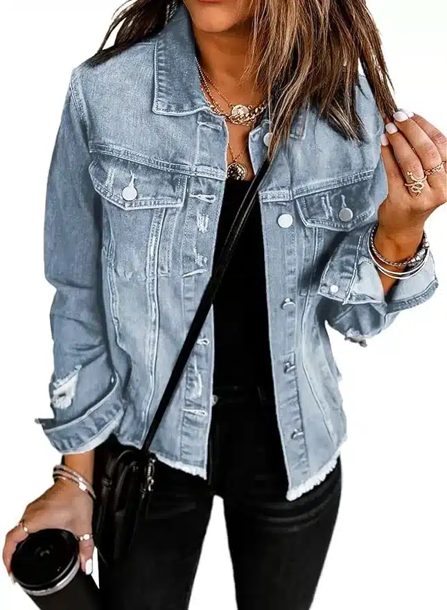 A jean jacket is a great thing to have on a packing list for London in September or October.