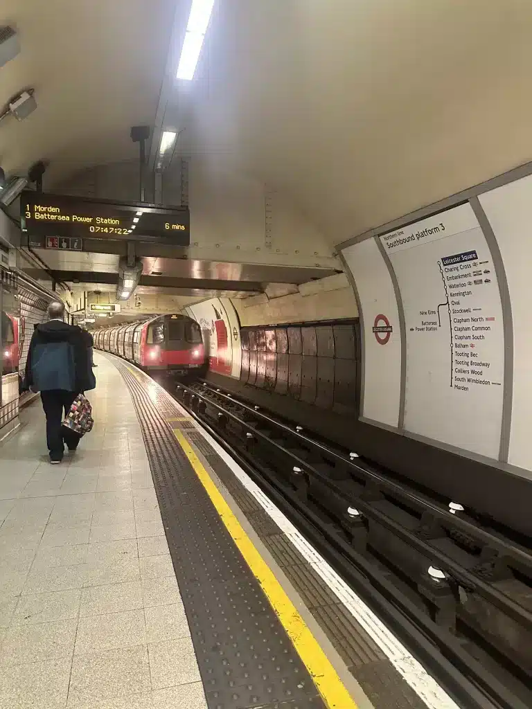 Our location was close to the Tube in London. 