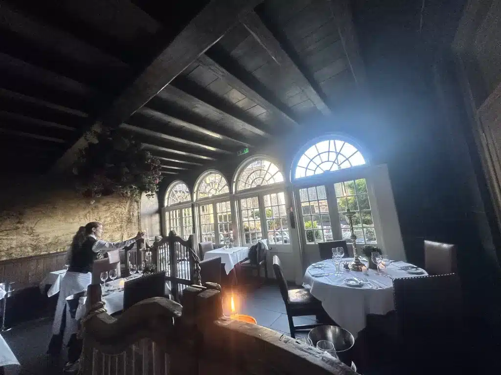 Inside the Witchery, a beautiful restaurant in Scotland. 