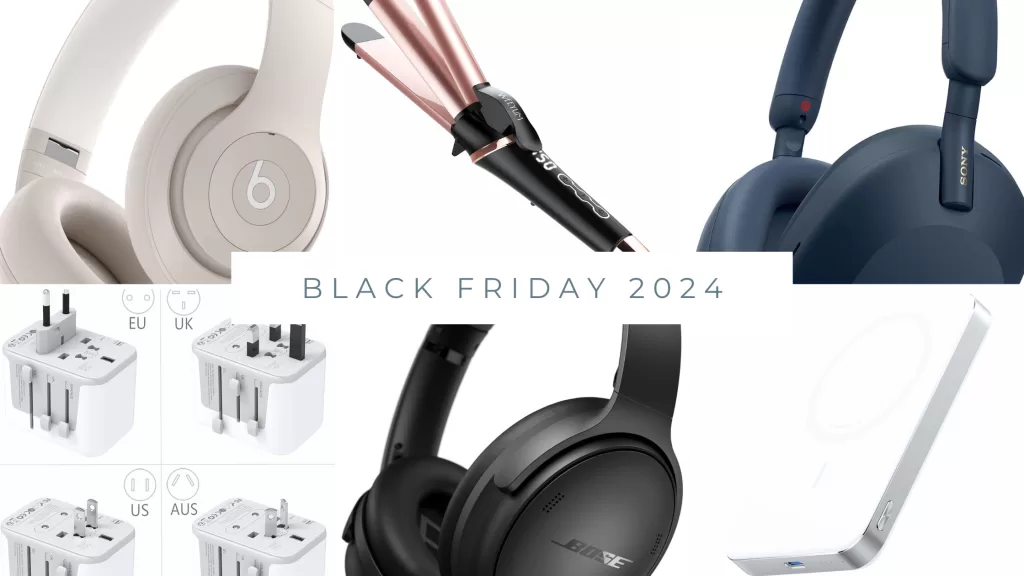 Affordable travel essentials on Black Friday 2024 range from power banks to headphones and finding the best deals in travel packing is at an all time high. 
